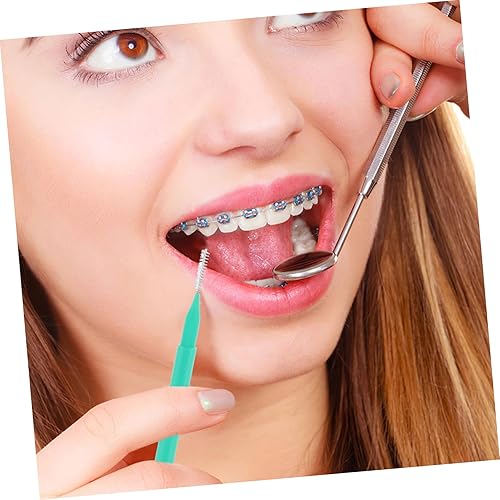 Interdental Brushes 100pcs - Green Dental Picks for Braces