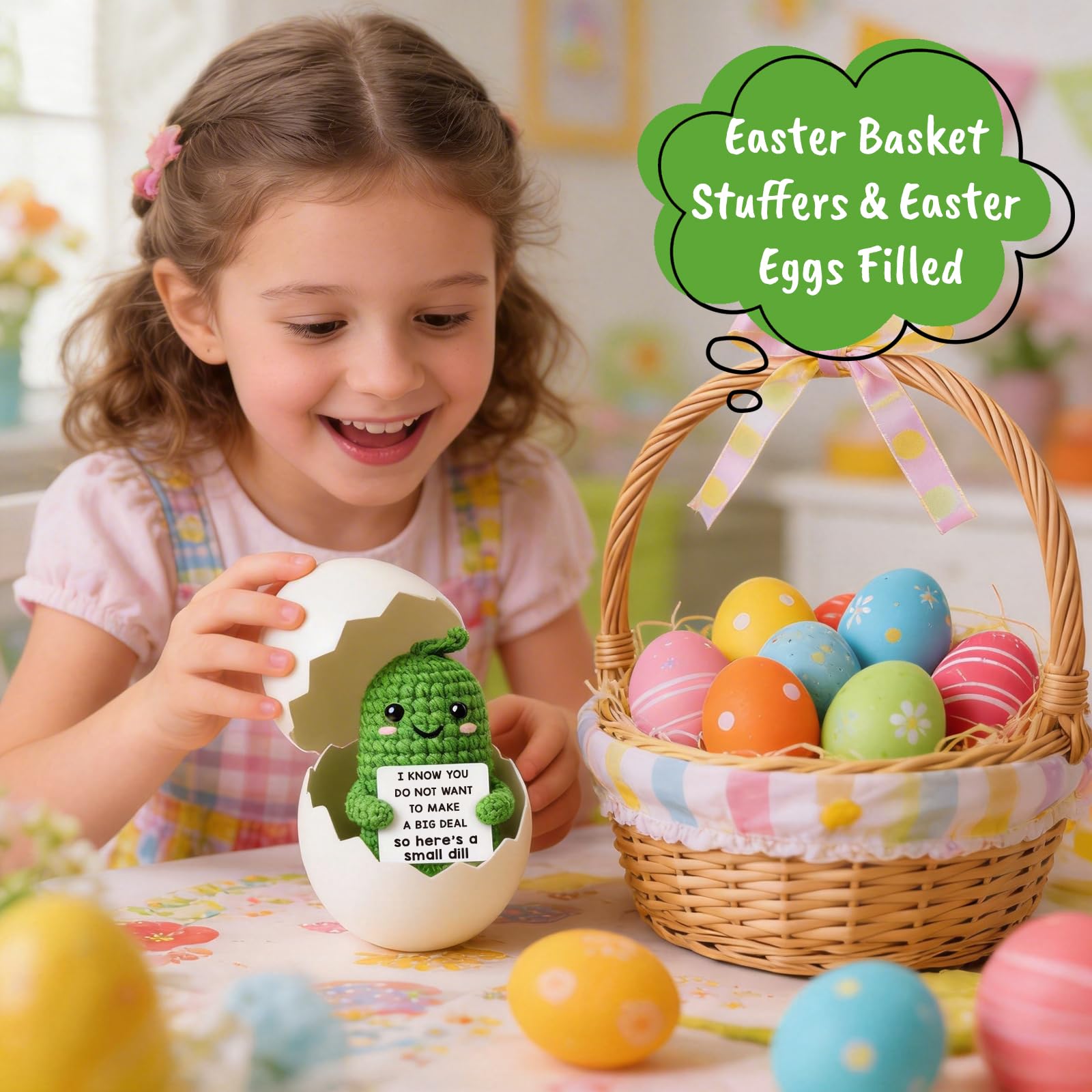 Jettryran Emotional Positive Support Pickle Gifts for Mom Wife Daughter Sister Friends Teacher Appreciation Birthday 2026 Graduation Gifts for Women Men Easter Basket for Teens Pickle Eggs - 4