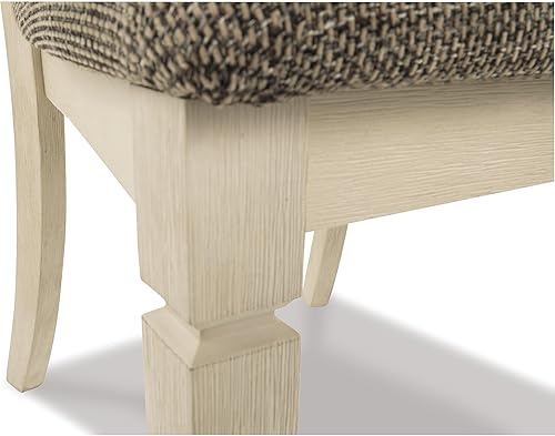 Miniatura 8 de Signature Design by Ashley Bolanburg - Juego de 2 sillas tapizadas de comedor de 20 pulgadas, color blanco antiguo Blanco,Negro -