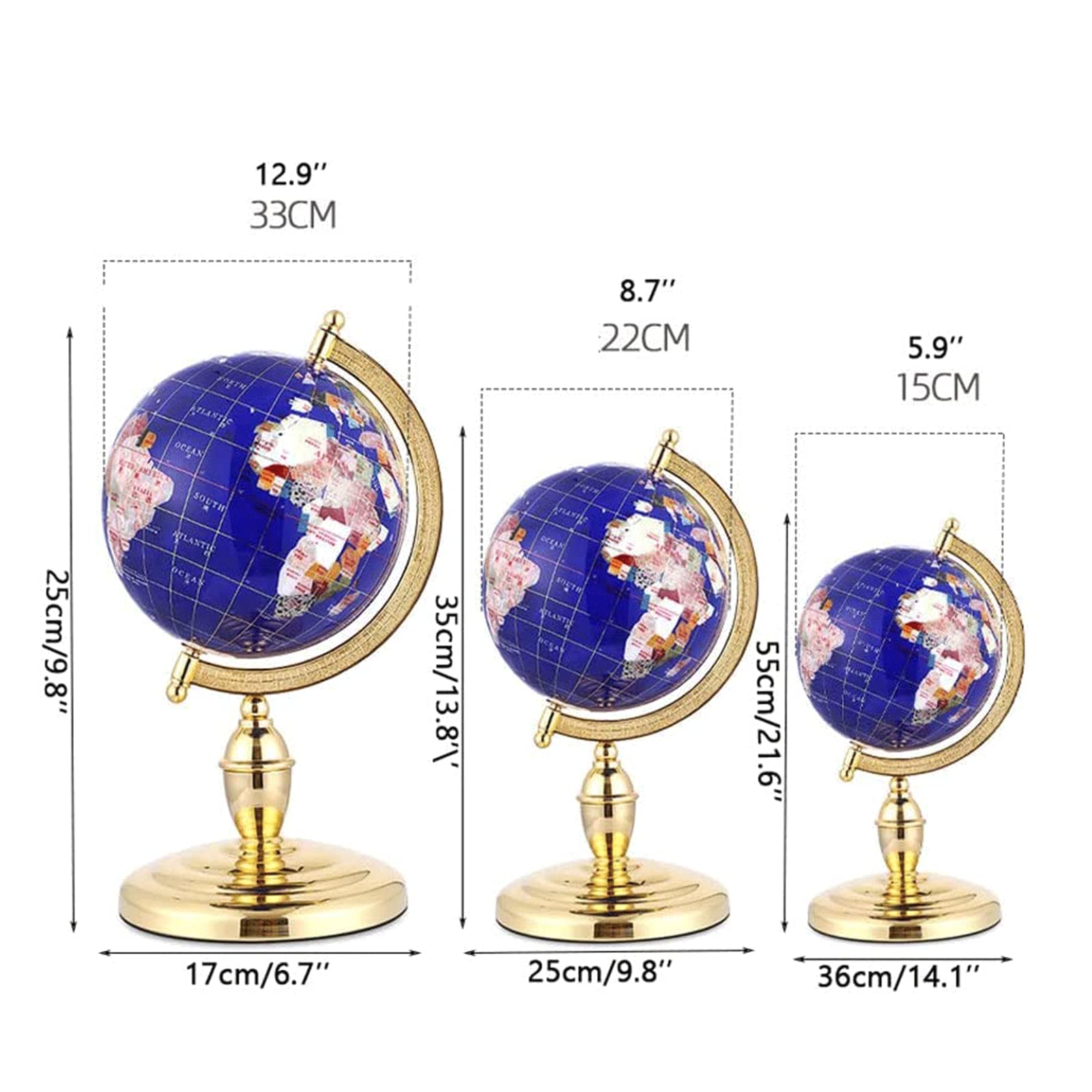 Amazon.com: JDSLSQPM Meaningful Globe 360°Rotating Globe with Gold