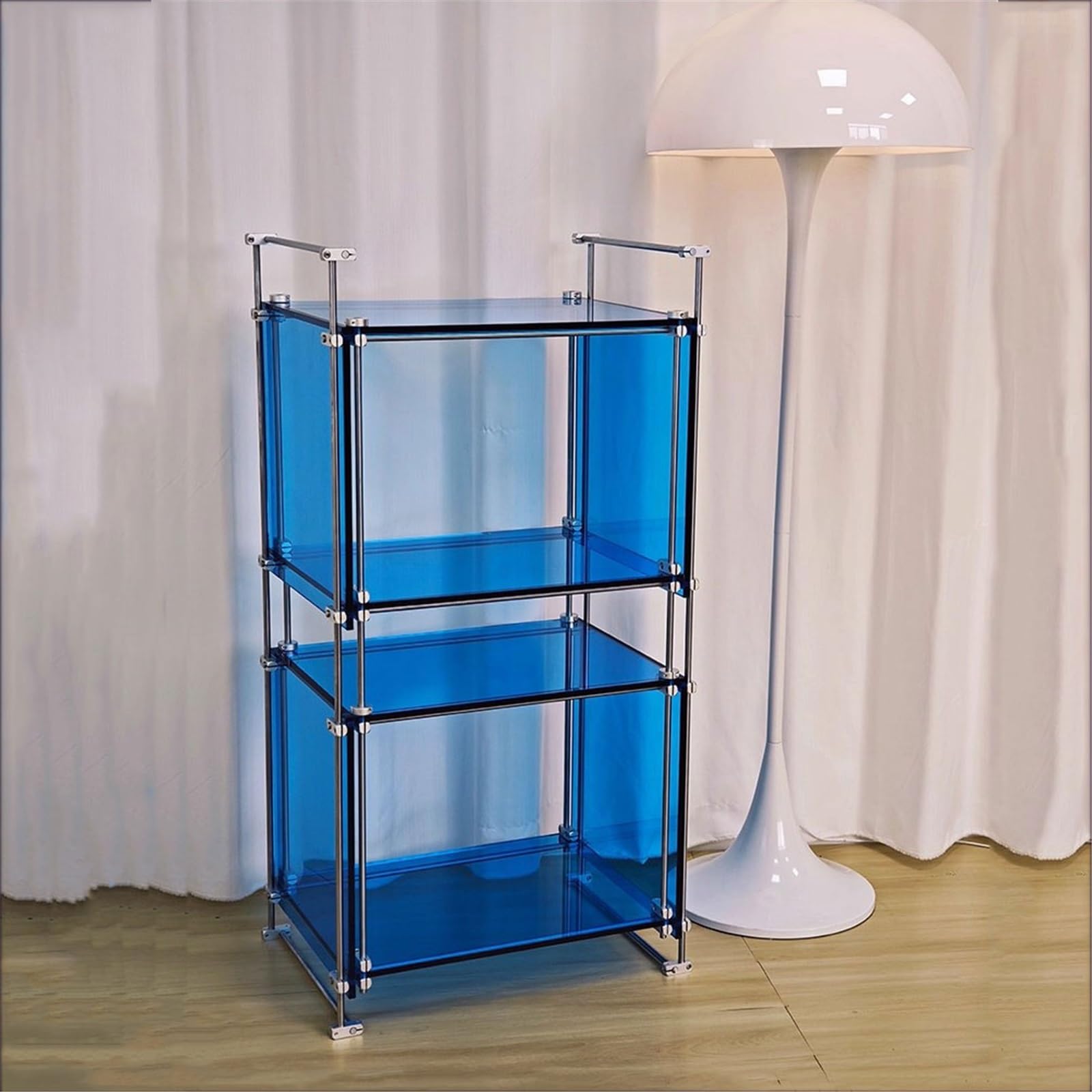 Supporto per CD Home Porta dischi in vinile in acrilico con staffa in acciaio inossidabile for CD, album, libri, riviste