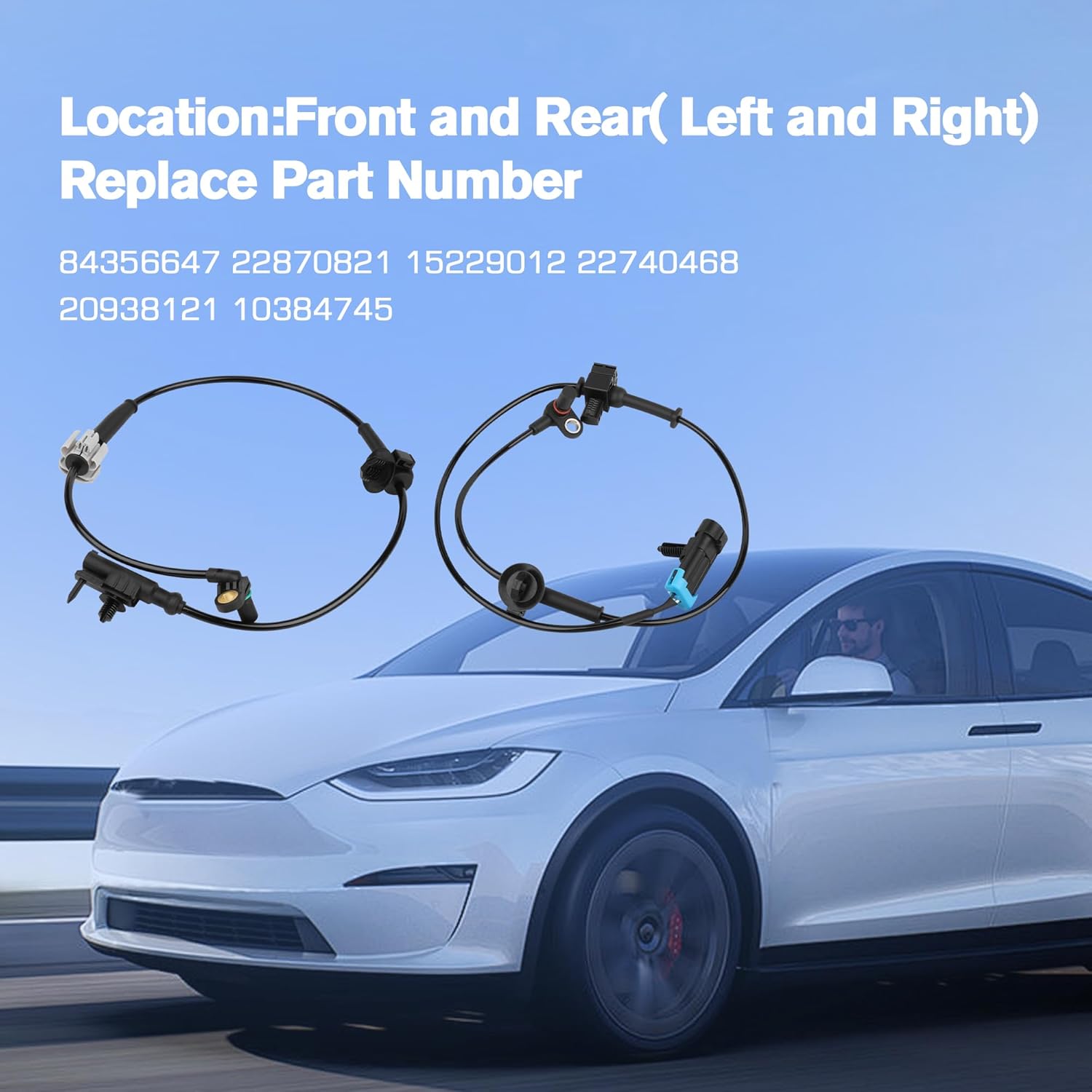 ABS Wheel Speed Sensor Front and Rear Left & Right Compatible with Jeep Wrangler 3.8L 2007-2011, Jeep Wrangler 3.6L 2012-2017 Replace 68003281AA,68003281AB,52125003AD,52125003AB,52125003AC 4PCS