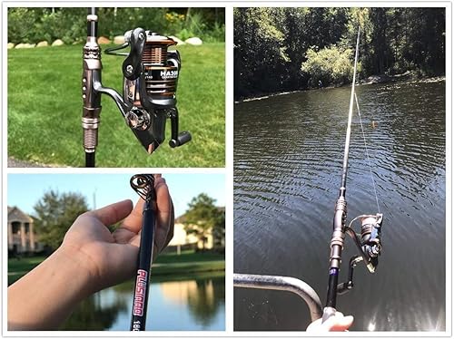 Miniatura 7 de PLUSINNO Caña de pescar telescópica caña de pescar retráctil Caña de pesca de viaje de agua salada Cañas de pescar Spinning Cañas de pescar