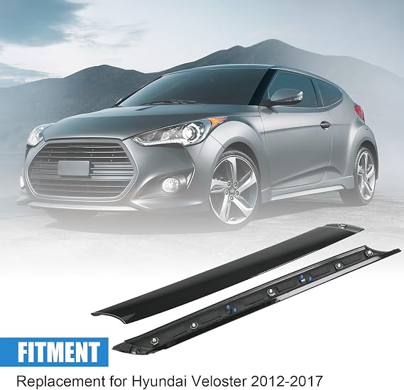 A-Pillar Trim Molding Windshield Set (Left & Right) Replacement for Hyundai Veloster 2012-2017 Outer Windshield Trim Driver & Passenger Side 861702V000 861802V000