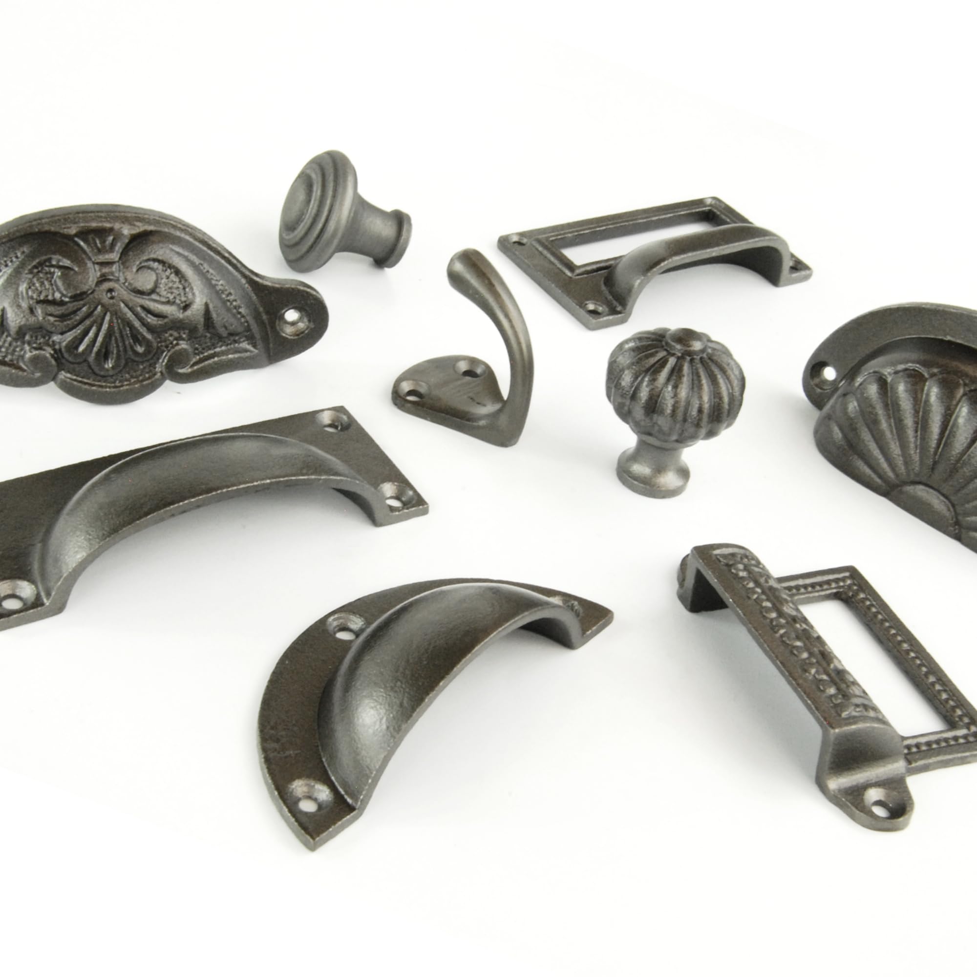 UNDERGROUND PARTS Vintage Solid Cast Iron Cabinet Knobs Kitchen Drawer Door Handles Pulls (Round Knob 30mm)