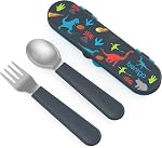 Bentgo® Ensemble d'ustensiles en acier inoxydable pour enfants - Fourche réutilisable, Spoo & Cas de stockage - Acier inoxydable sans BPA de haute qualité, poignées faciles à saisir, lave-vaisselle, coffre-fort pour déjeuner scolaire, voyage & Extérieur (Licorne)
