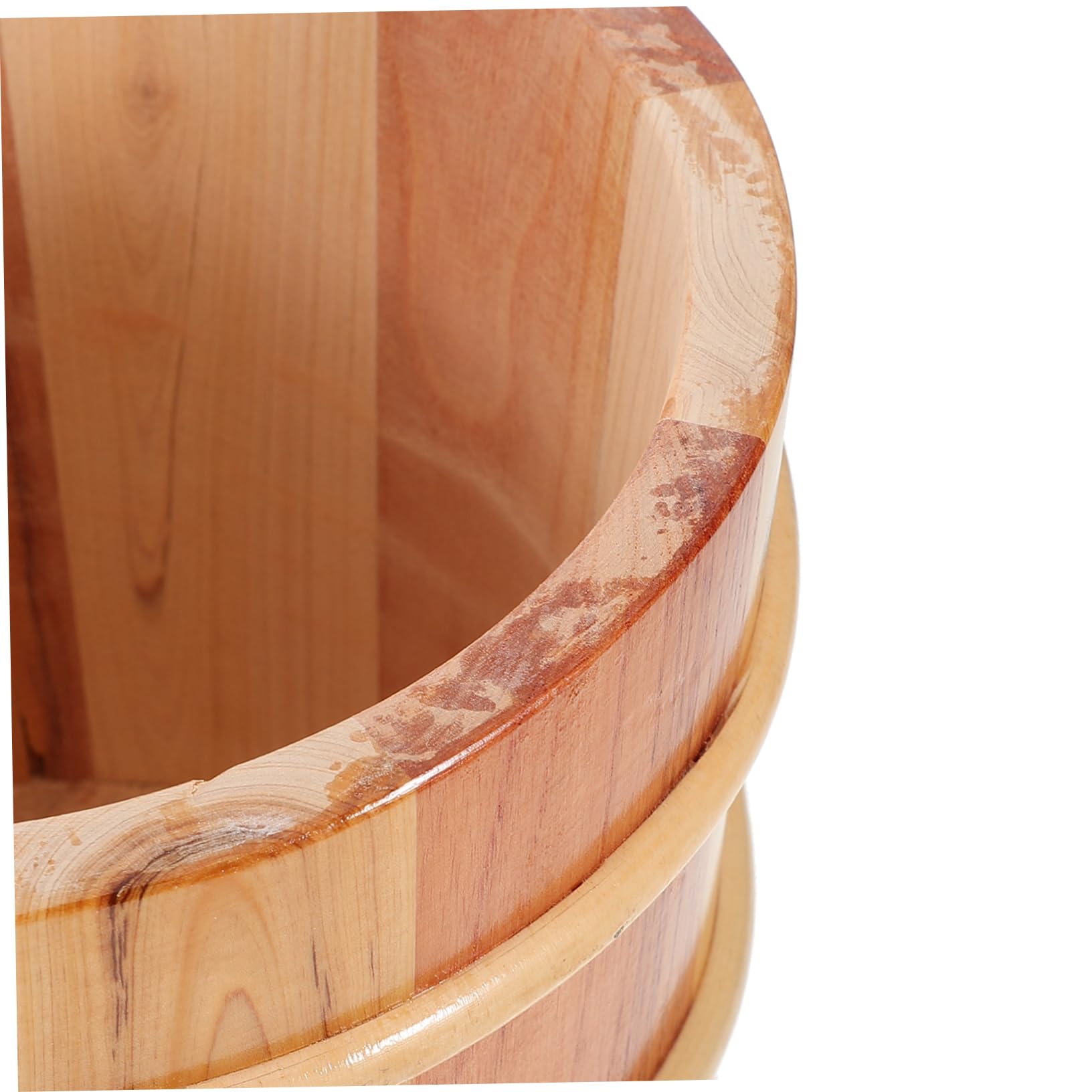 ULTECHNOVO Secchiello in Legno Per Cottura a Vapore Del Riso Secchiello Per Sushi Giapponese Barile Per Risotto e Conservazione Del Cibo Vasca Rotonda Per Miscelare Riso e Alimenti Cinesi