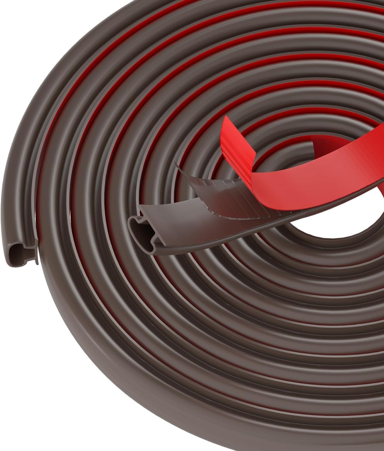 Weather Stripping Door Seal Strip, Self-Adhesive Door Weather Stripping Strip, Soundproof D Shape Waterproof Weatherstripping for Door Frame Windows Insulation