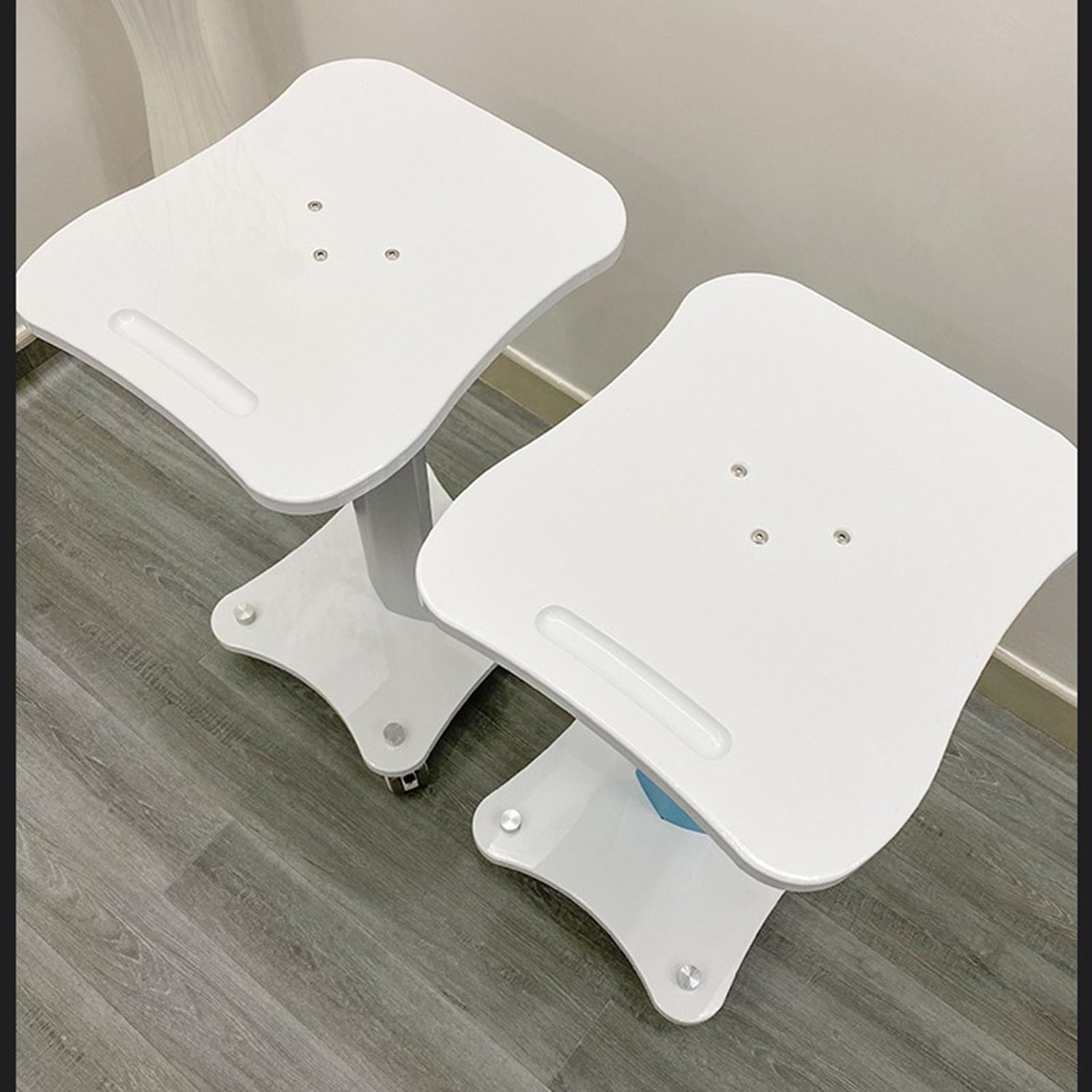 Carrello Estetista in Acrilico Carrello Rotante con Freni Universali E Ruote Silenziose Piano D'appoggio Extra-Large di 38x46 Centimetri Carrello Portaoggetti Facile da Pulire