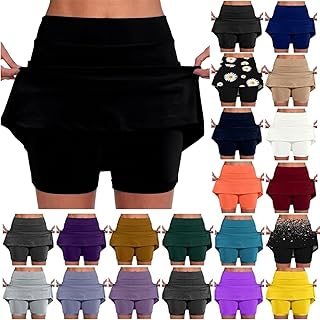 Womens Skorts with Pockets High Waist Athletic Sports Pants Skirts with Shorts Underneath - Buy now