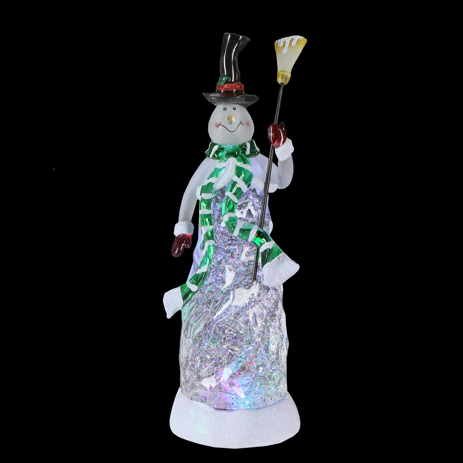 11.5" LED Lighted Color Changing Snowman Christmas Glitterdome | RA Warehouse