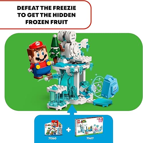 Miniatura 4 de LEGO Super Mario Fliprus Snow Adventure Expansion Set 71417, juguete para niños para combinar con curso de inicio, con figuras de Freezie y Baby