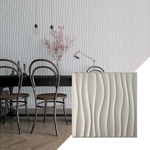 Ekena Millwork 19 58 pulgadas de ancho x 19 58 pulgadas de alto Shoreline EnduraWall Panel decorativo de pared 3D, aluminio (cubre 2.67 pies