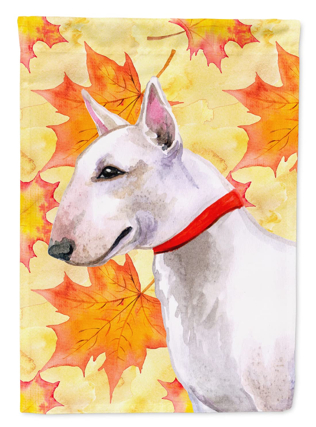 Drapeau en toile de qualité supérieure motif chien Bull Terrier d'automne multicolore