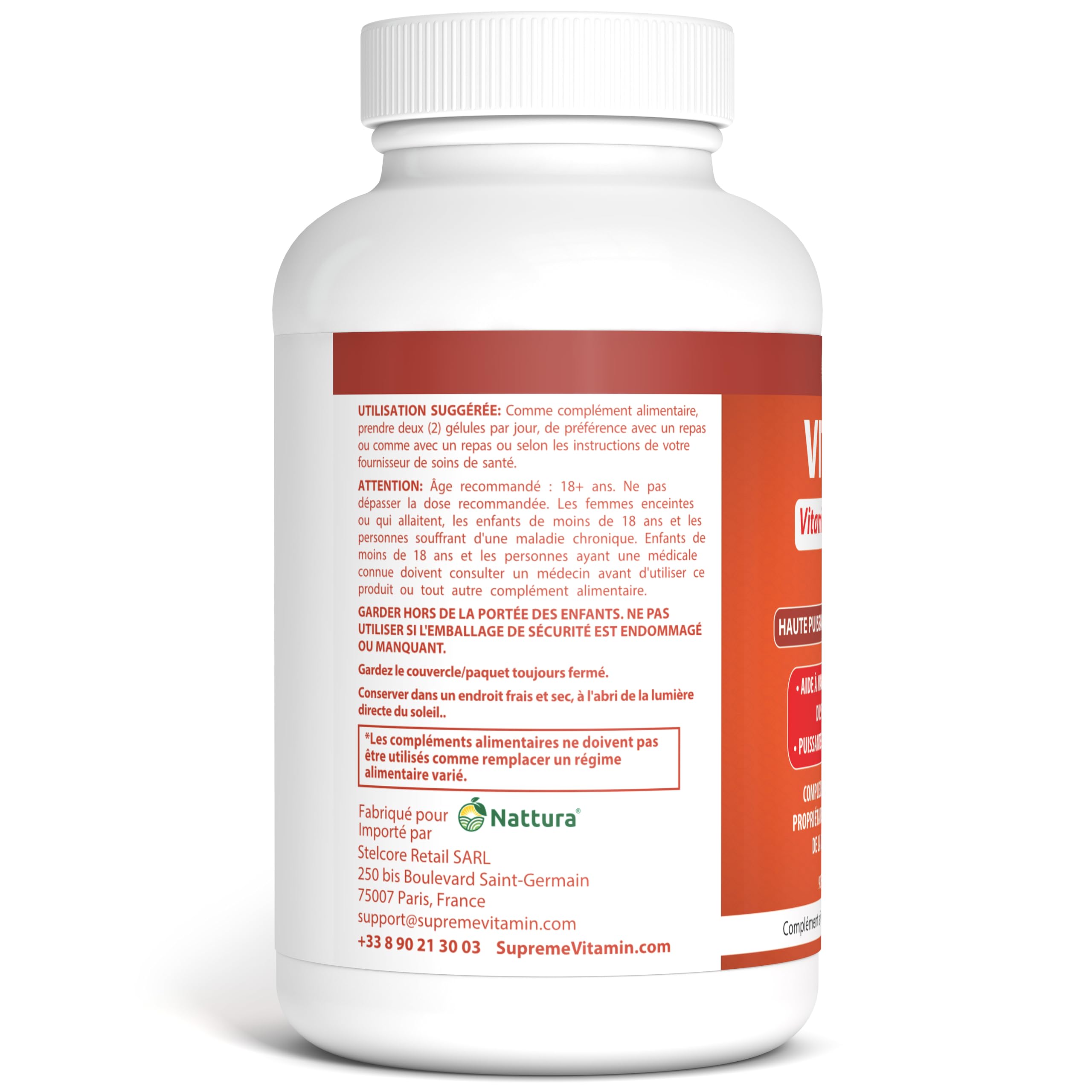 Vitamine C Liposomale 1500 mg - 180 Capsules végétariennes - Complexe Liposomal C breveté haute puissance avec lécithine de tournesol
