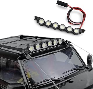 RCHUBAM Round Roof Lamp 6LED Light Bar for 1/18 TRX-4M Bronco RC Crawler Car