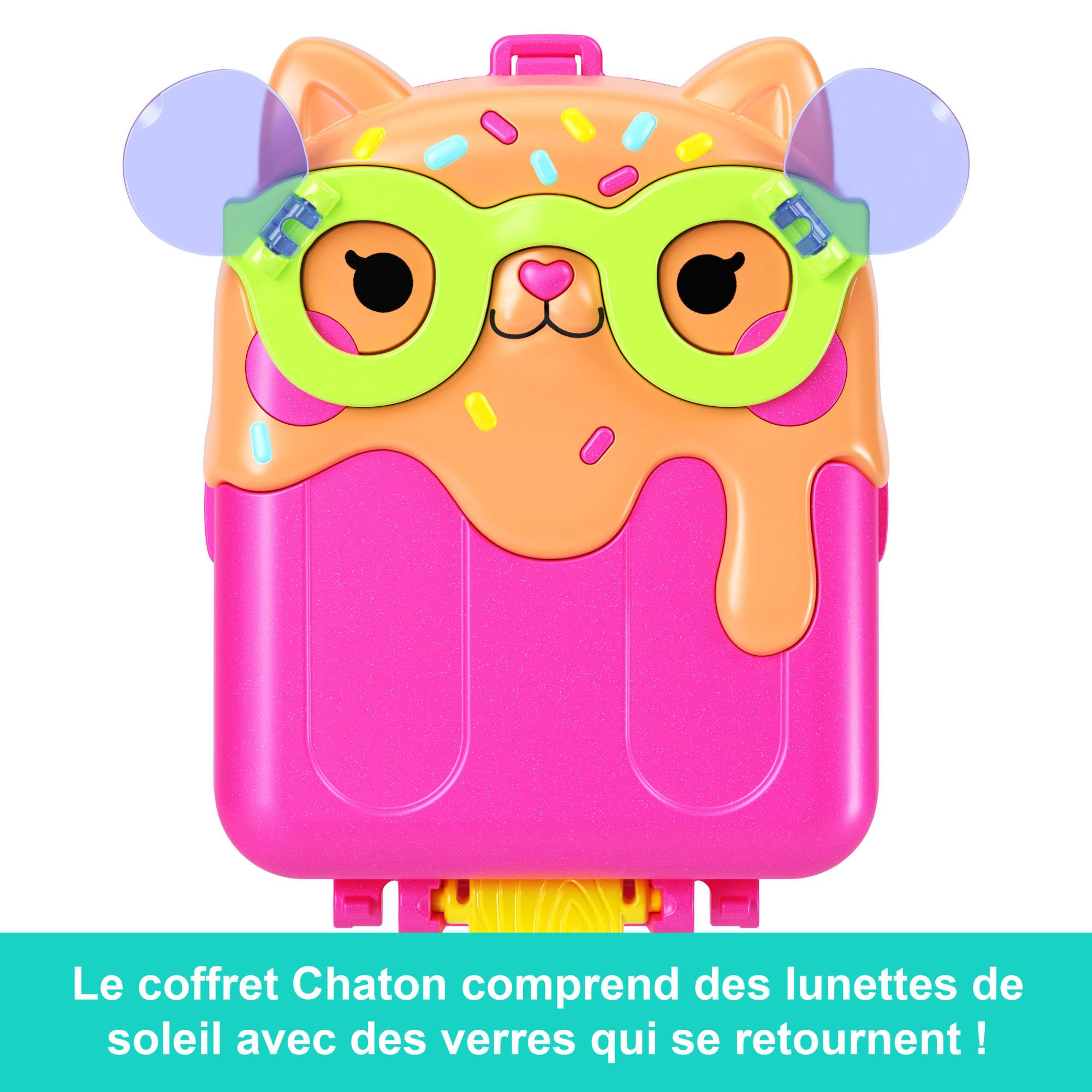 Polly Pocket Coffret Vacances au soleil, jouet de voyage avec 1 mini-figurine, un chiot et des accessoires thématiques, JCB17 - 3
