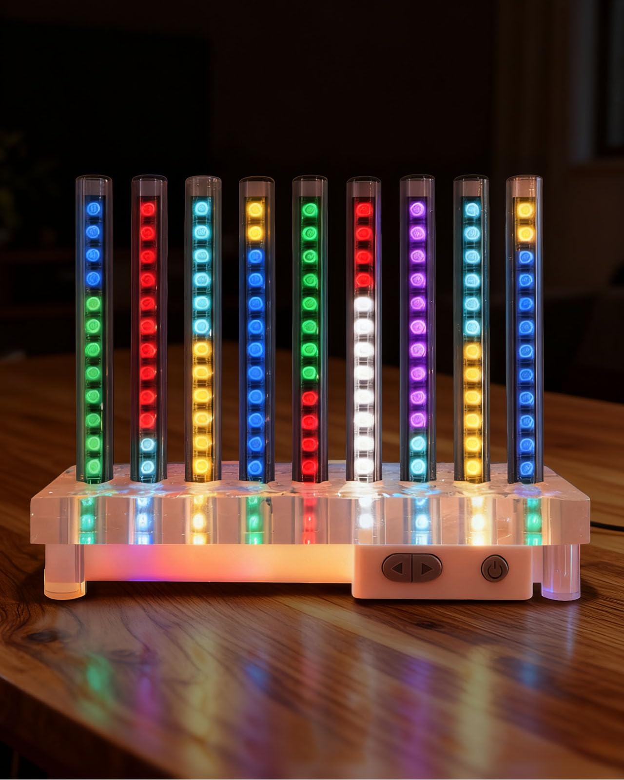 Photo 1 of Nobiggie Vertical Glass Ambient Lighting, Mood Light with Soft Layered Glow for Bedroom, Living Room, Desk Decor (Gray, 3-Button)