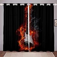 Vista 33 de Feelyou Cortinas infantiles con diseño de tortugas marinas, peces tropicales, bonitas cortinas de criatura oceánica, cortinas para ventanas