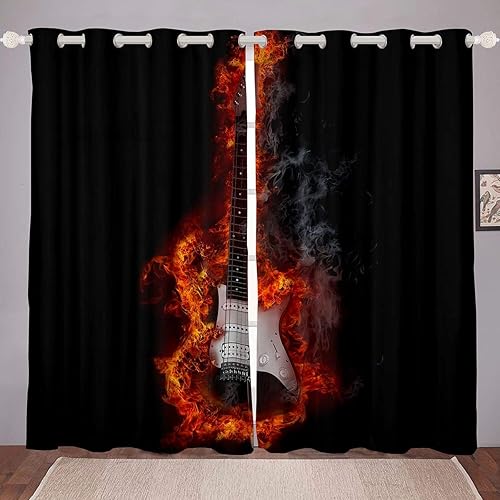 Miniatura 33 de Feelyou Cortinas infantiles con diseño de tortugas marinas, peces tropicales, bonitas cortinas de criatura oceánica, cortinas para ventanas