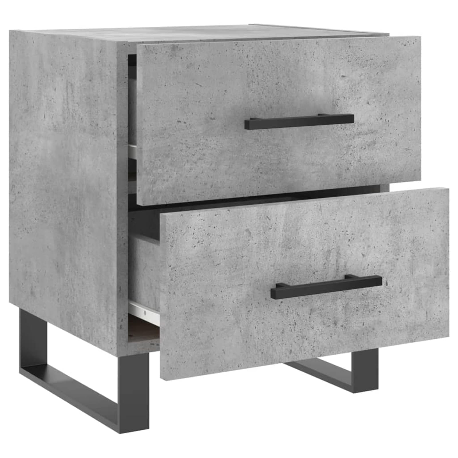 Homgoday Comodino Grigio Cemento 40x35x47,5 cm in Legno Multistrato