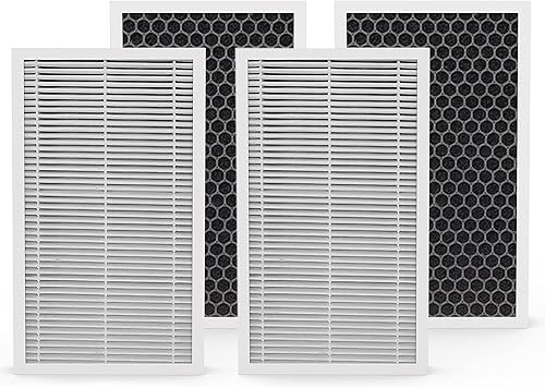 Filtro F1 2 unidades, carbón de actividad granular 2 en 1 + repuesto H13 True HEPA compatible con purificador de aire 3M Filtrete C01 T02, filtro de