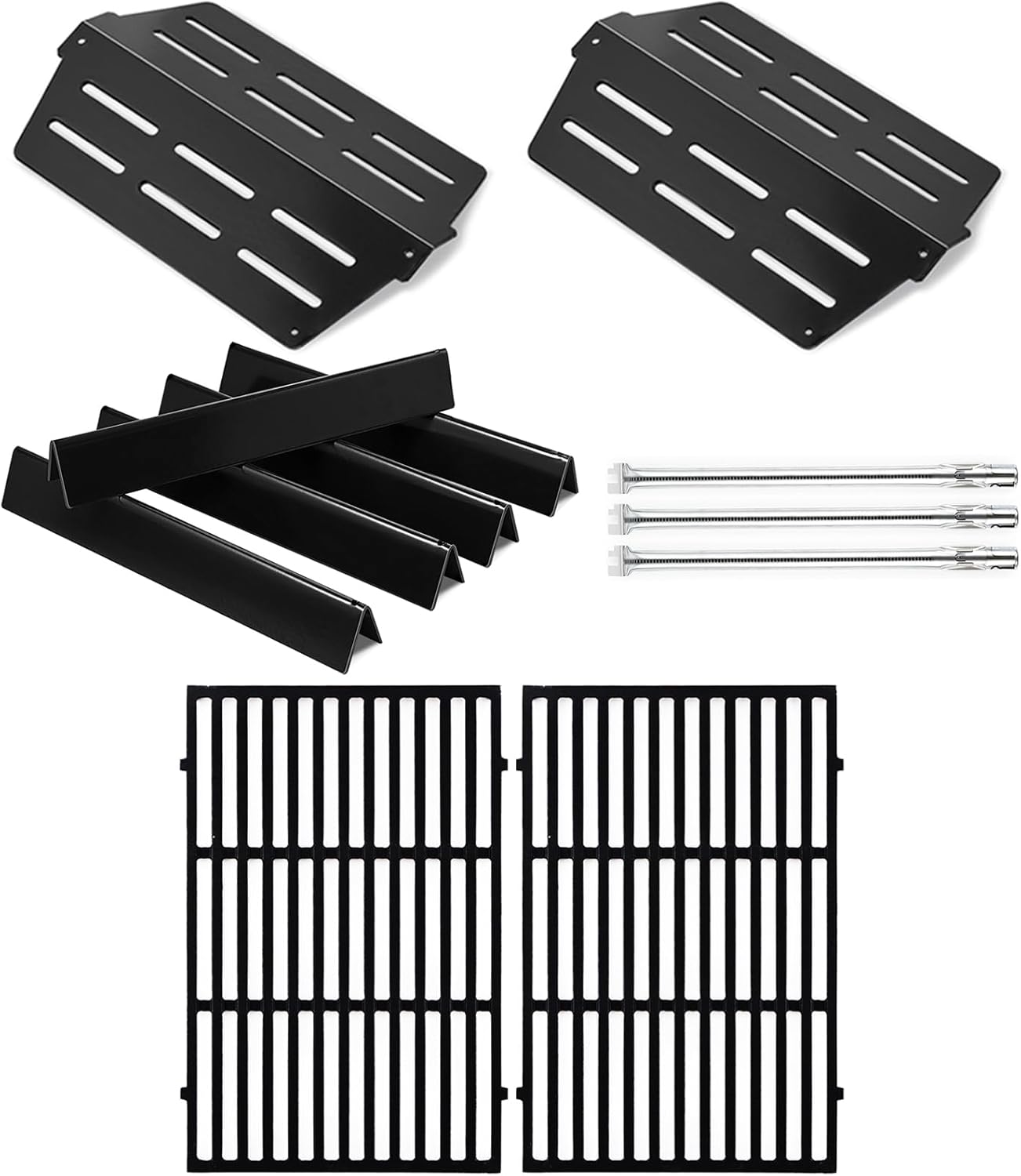 Griglie In Ghisa Per Weber Genesis 300 – Set 2 Pezzi 19,5 X 12,9 – Ricambio E-310, E-320, S-330