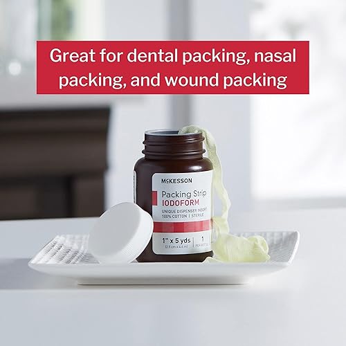 Miniatura 2 de McKesson Tira de embalaje, estéril, yodoformo, 100% algodón, 1 in x 5 yardas, 12 unidades