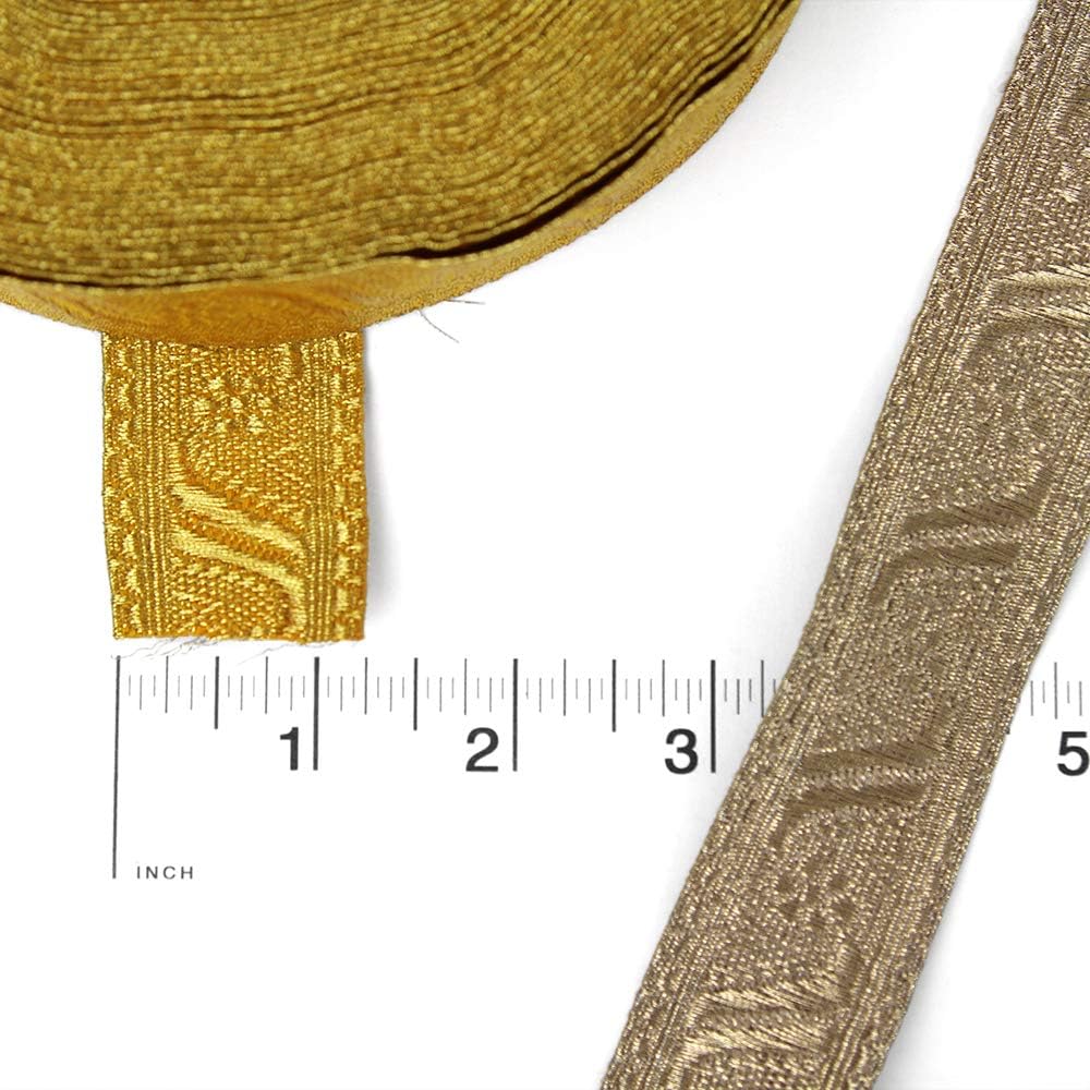 5 Yards of FLORENCE 1 1/4" Wide Military-Style Bullion Braid Trim, Pale Silver