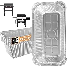 Griddle Grease Cup Liners for Nexgrill Grease Tray Replacement for Nexgrill Daytona 3/4 Burner Griddle Accessories 30/36 in Flat Top Griddle 720-1058 720-1057 720-1115 720-1116 Drip Pan Liners, 15PCS