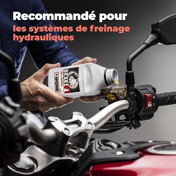 IPONE - Liquide de Frein et Embrayage Moto – Brake Dot 4 – 100% Synthétique - Point d’ébullition à sec 260°C – 500 ml - 5