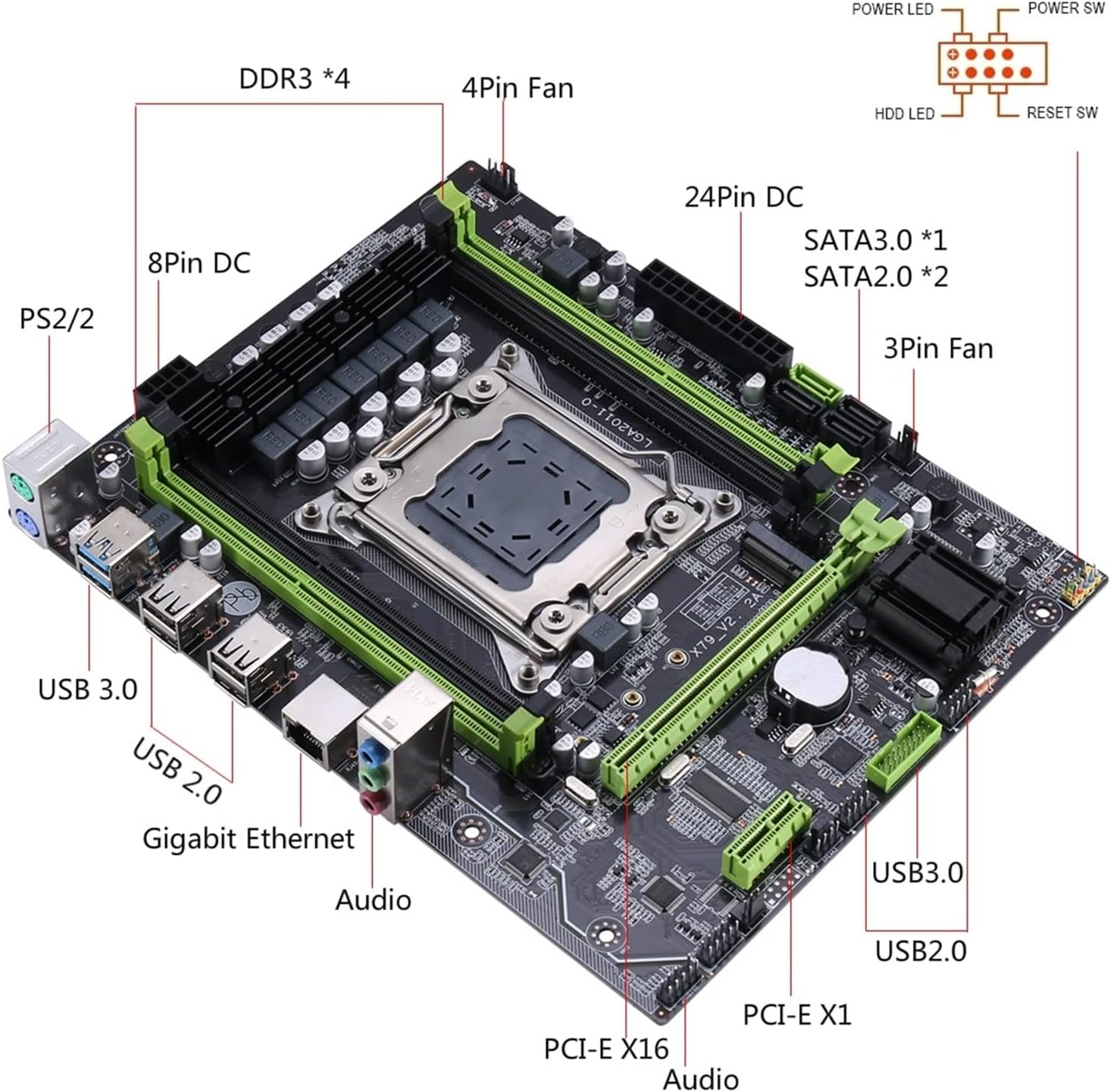 Huja X79マザーボード4チャンネル Usb 3 0 Stat3 0 M 2 Nvme サポートxeon Lga 11プロセッサー Ddr3 Ecc Ram マザーボード B09ql3bb5z Kny マザーボード Sanamcourier Com