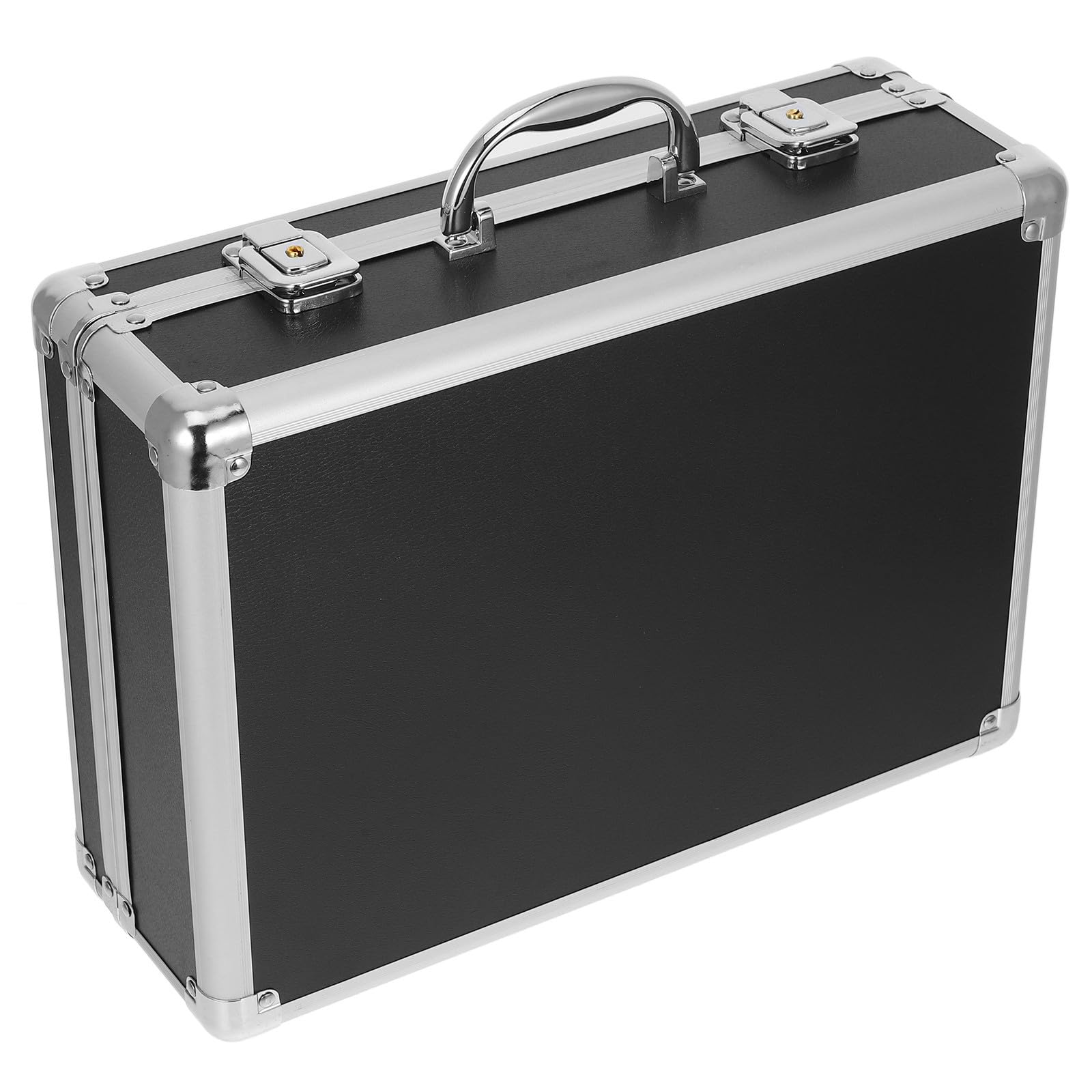 SECFOU Boîte à Outils Portable Verrouillable en Alliage D’Aluminium Noir
