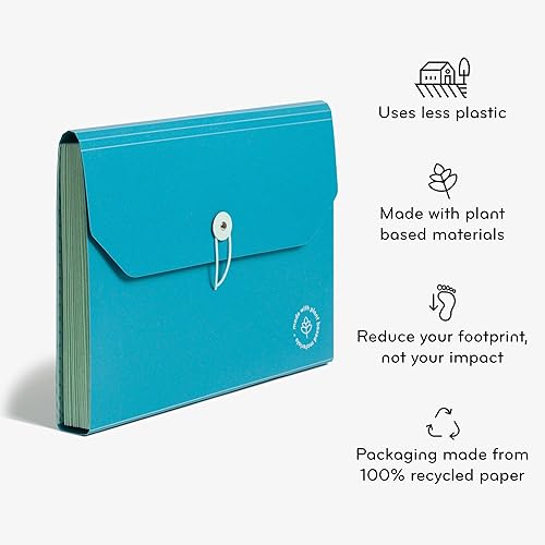 Miniatura 16 de U Brands Carpeta de archivo de polietileno expandible de 13 bolsillos, color negro, 1 unidad