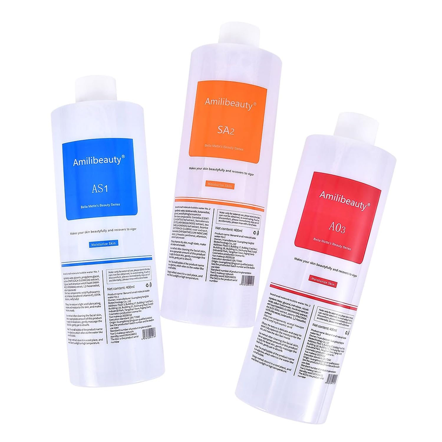 AS1 SA2 AO3 Aqua Peeling Solution For Hydrogen Oxygen Facial Care Machine