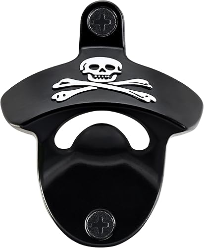 Miniatura 8 de Abridor de botellas de calavera montado en la pared, a prueba de óxido, antiguo tornillo en la pared, abridor de tapas de botellas de cerveza pirata