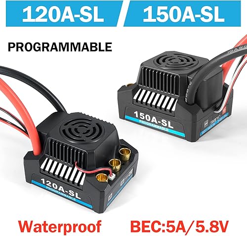 Miniatura 3 de GoolRC 120A ESC sin escobillas con 2-4S 5A5.8V BEC para 366036703674 Motor sin escobillas 18 Control remoto CocheOff-roadBoat Toy