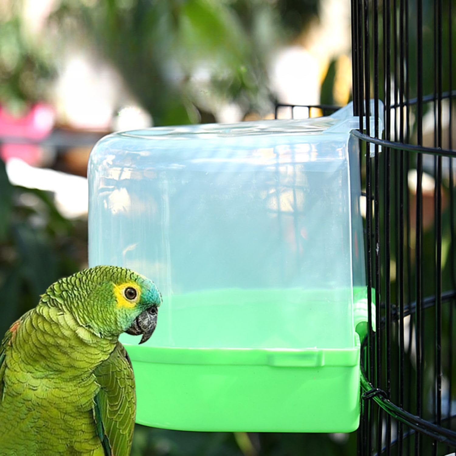 VAYINATO® Plastic Birds Bath Tub (Random Colour) Hanging Bath Tub Birds Cage Acessories Suitable for All Small Birds | Made of Plastic | Non Breakable by Petzlifeworld-image-6