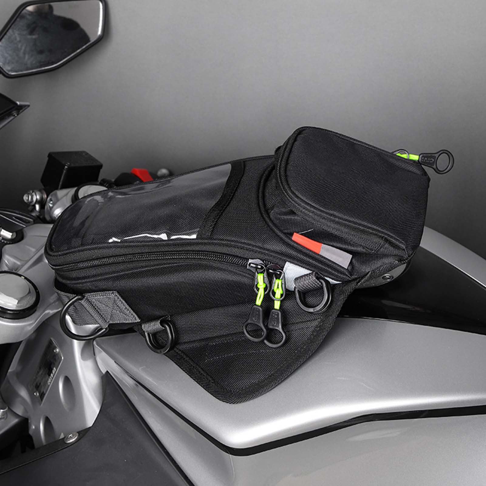 Borsa Da Serbatoio Moto Zestivra – Impermeabile, Con Attacco Magnetico, Tasca Frontale Per Telefono, Tracolla Regolabile, Touchscreen Trasparente, 24,5x21x5 Cm