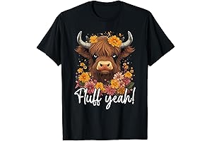 Funny Western Girl Country Highland Cow T-Shirt