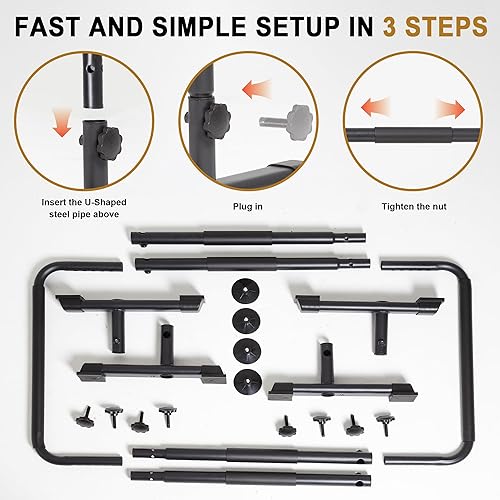 Miniatura 6 de BARWING Dip Bars Dip Station with Adjustable Ultra-Stable Settings And Non-Slip Feet Dip Stand for Home Stabilizer Parallette Push Up Stand 2025 New