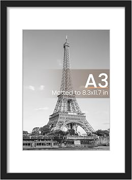 upsimples A3 Picture Frame, Wall Decor Poster Frames, Black 1 Pack