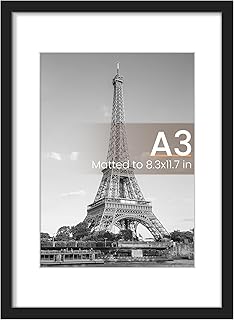 upsimples A3 Picture Frame, Display Pictures 8.3x11.7 with Mat or 11.7 x...