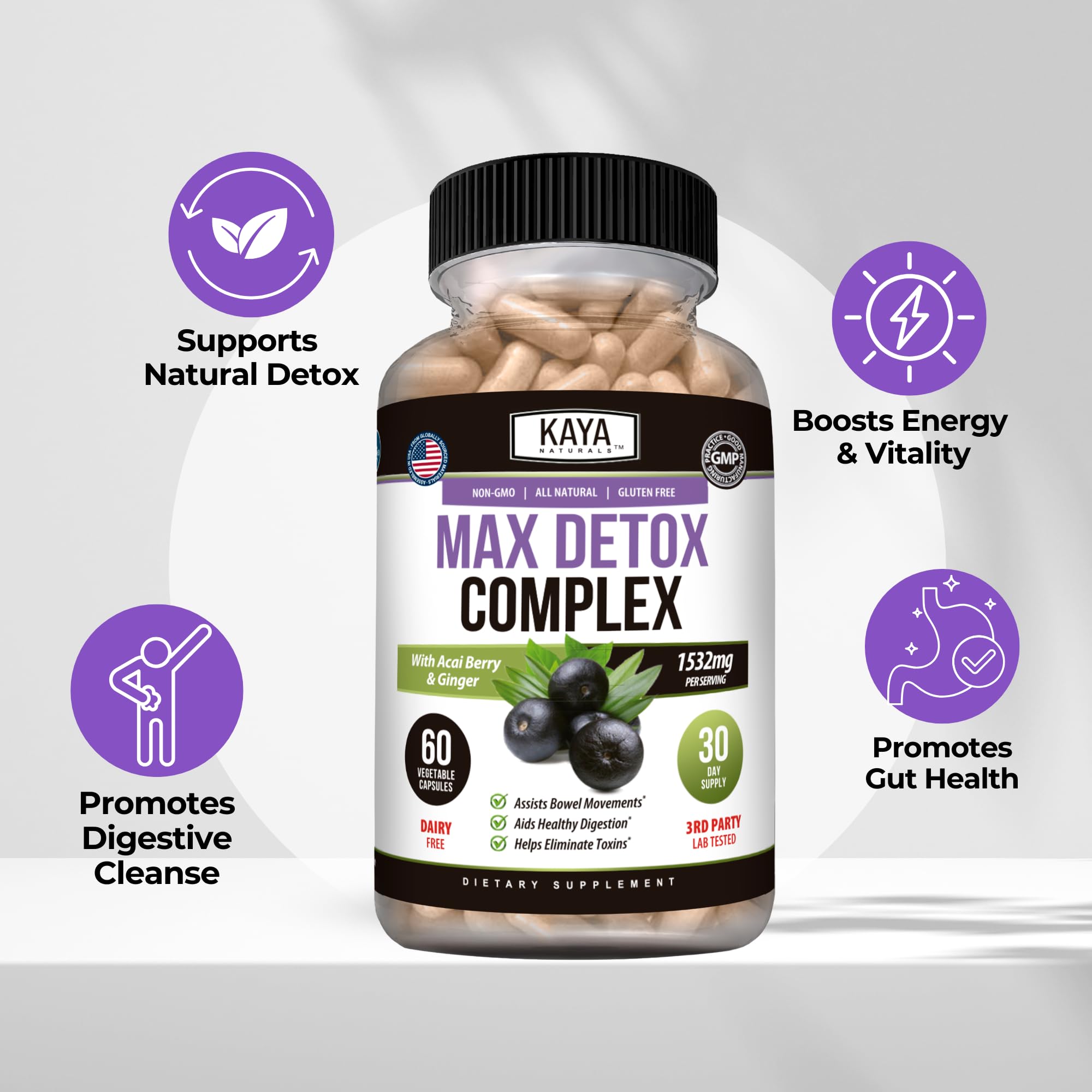 Amazon.com: Kaya Naturals MaxDetox Digestive Support Psyllium