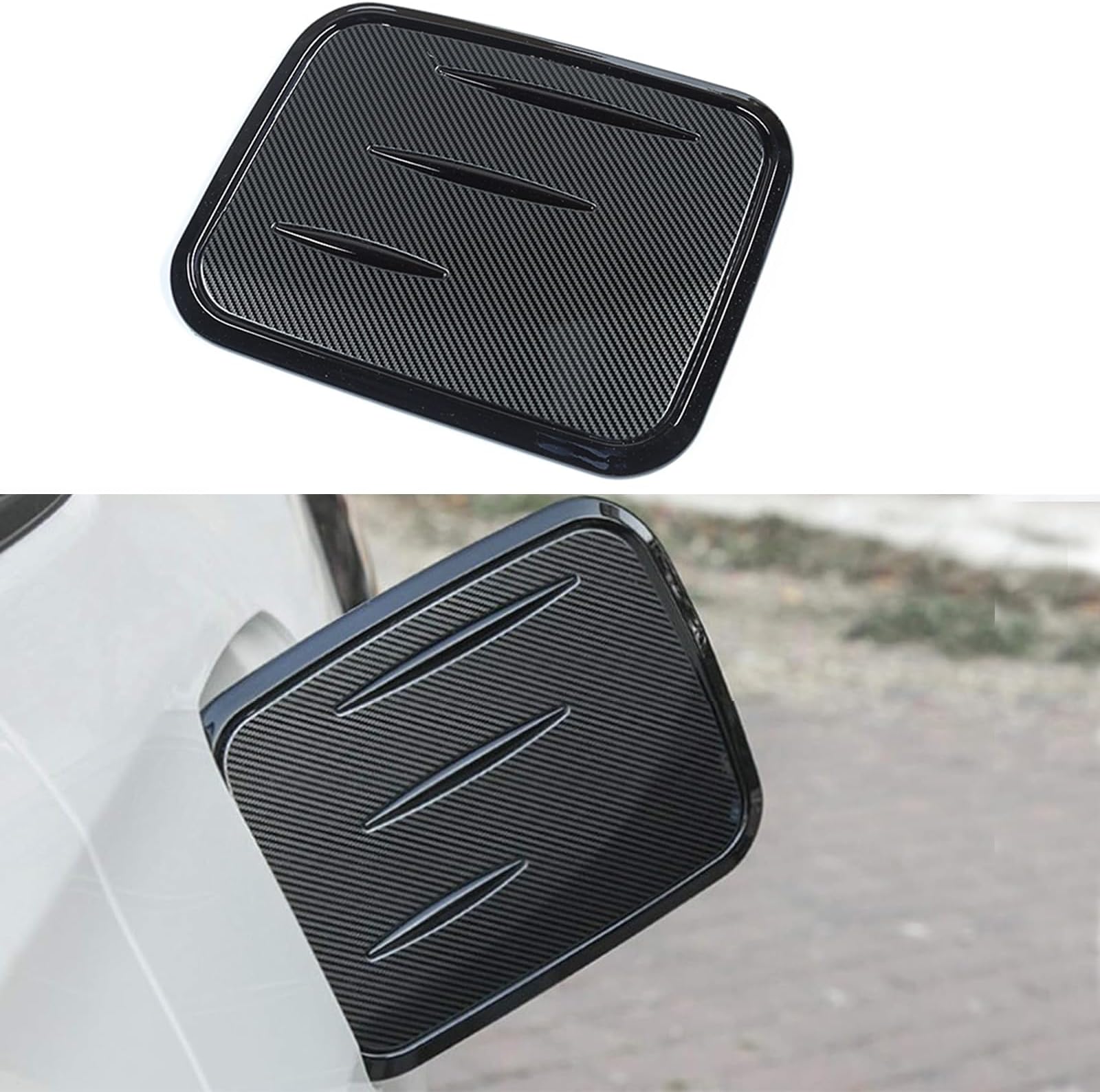 Tocatus Fuel Gas Tank Cover Oil Cap Cover Trim for Toyota RAV4 2019 2020 2021 2022 2023 2024, Carbon Fiber Print