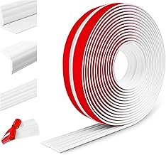 Moulure décorative moulure murale adhesive protection angle mur baguette d'angle PVC plinthe souple pour les murs sols protection des bords (20mm×3m, Blanc)