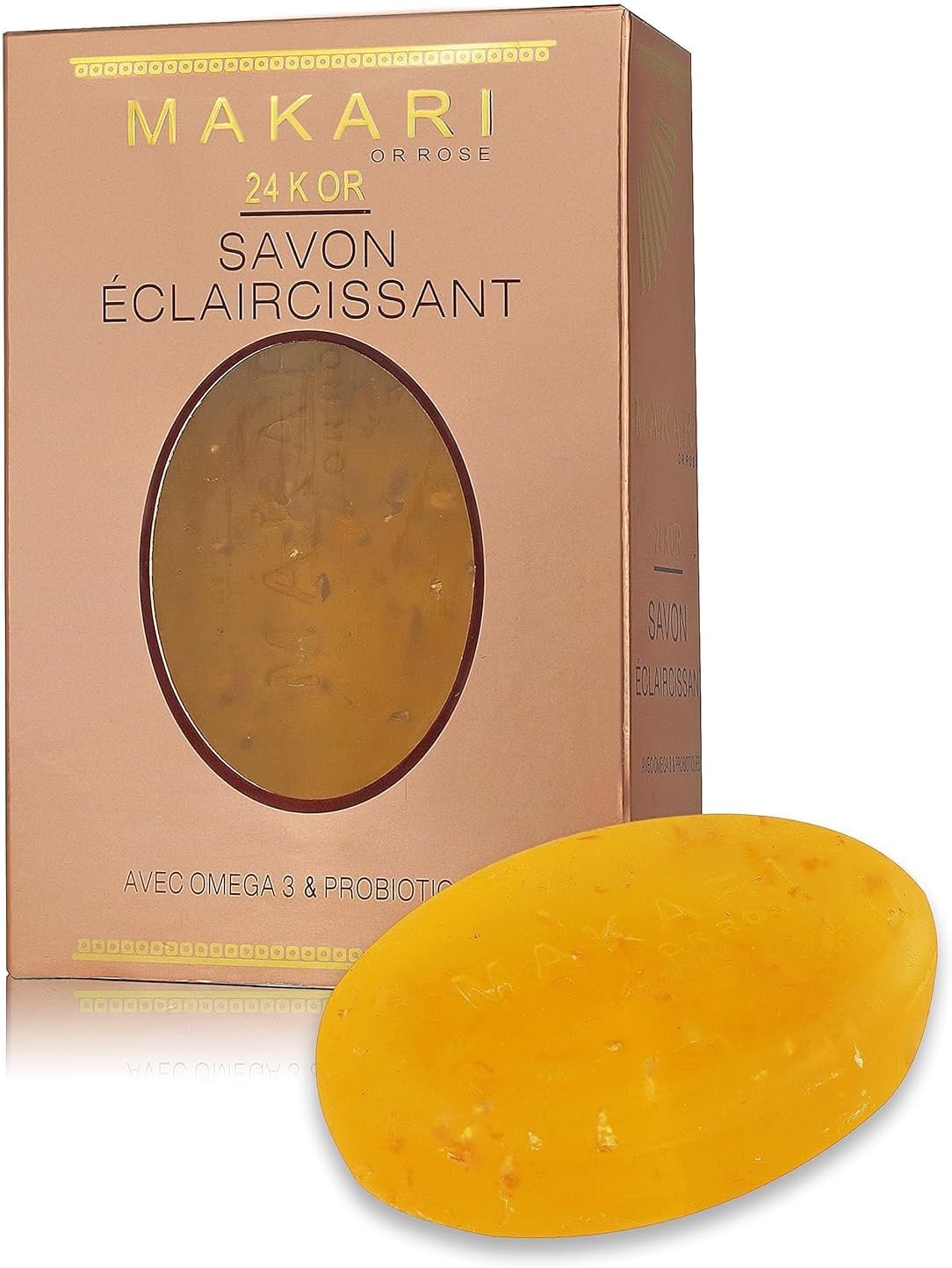 24K Gold Beauty Bar Soap (5 oz) | Face & Body Bar with Omega 3 & Probiotics | Exfoliating Cleanser for Smooth-Looking Skin