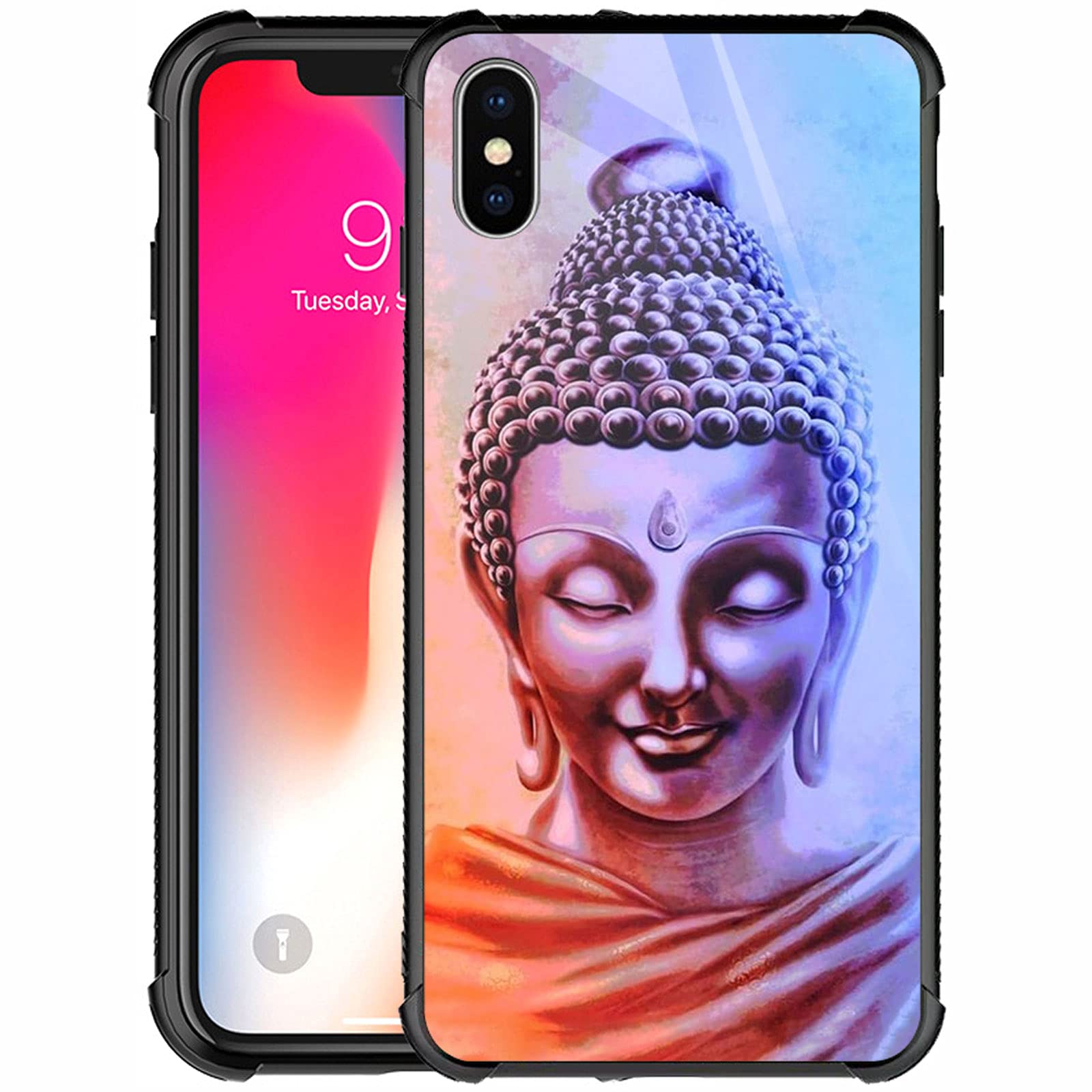 Goodsprout iPhone XR Case Calm Panchen Buddha Statue Graphic for Girls Boys Picture Pattern Design Shockproof Anti Scratch Hard PC Back Case for Apple iPhone XR iPhone XR 6 1 inch,iPhone XR (6.1 in)