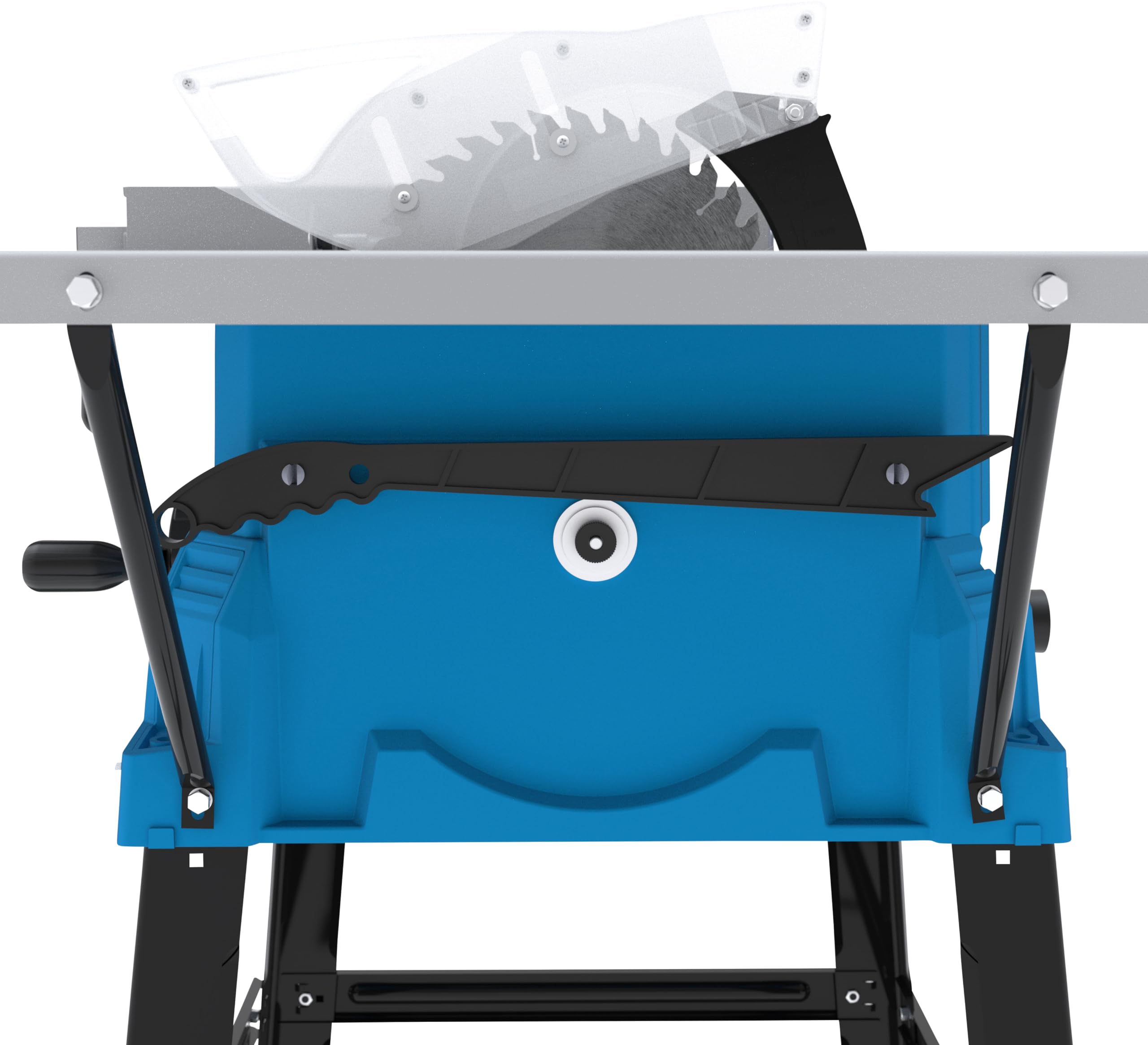 Güde GTK 2000.1 Tischkreissäge - 230 Volt, 2000 Watt, 4800 Umdrehungen pro Minute, Schnitthöhe 8,7 Zentimeter, 2 Stück Hartmetall-Sägeblätter 25 Zentimeter, Tisch 63 mal 54 Zentimeter, Absauganschluss