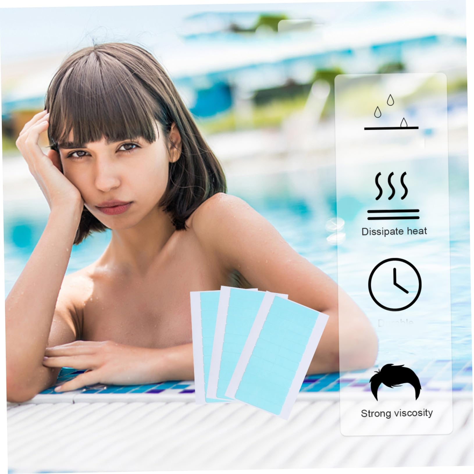 Gogogmee Replacement Tape for Hair Extensions 60pcs Tape for Natural Look No Glue Residue